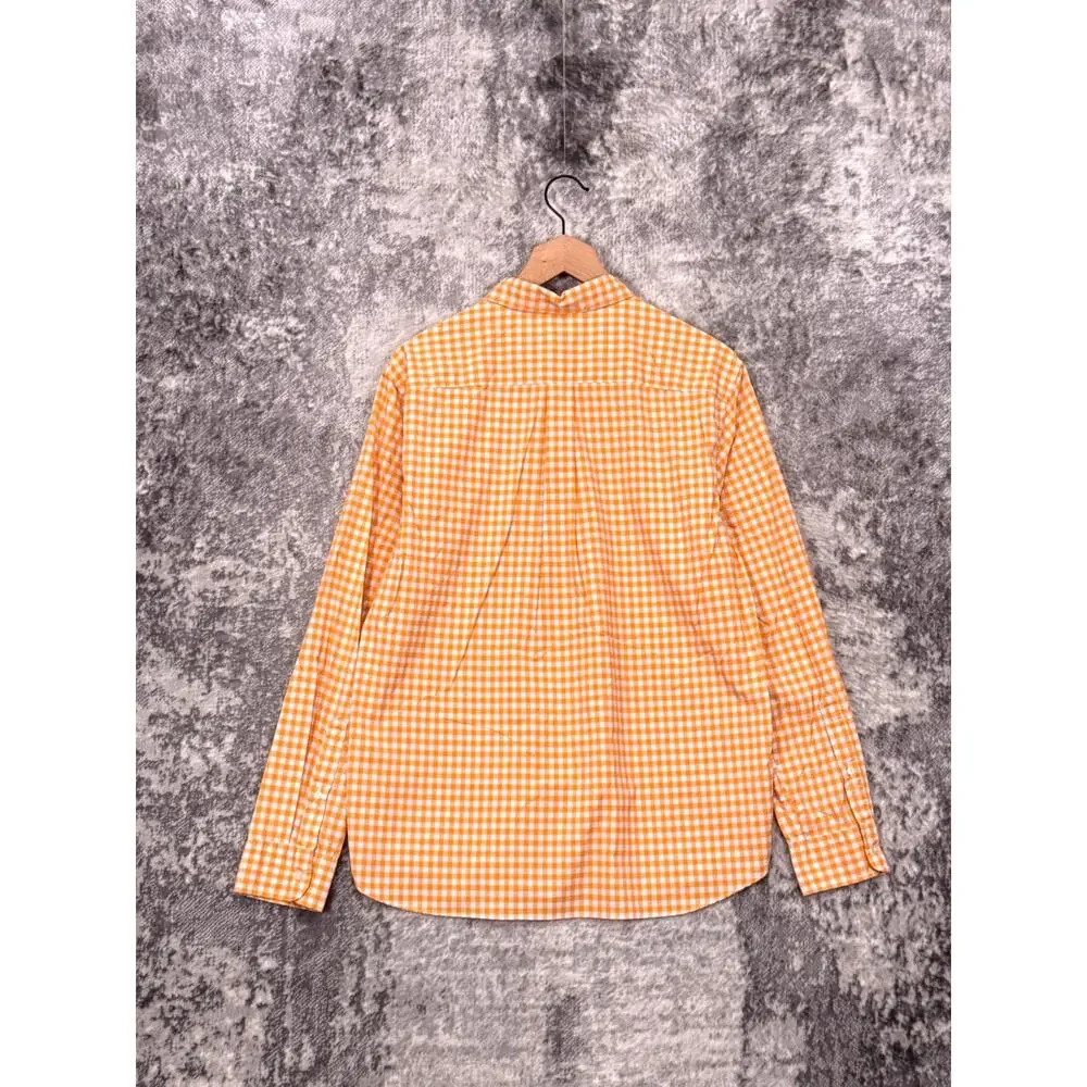Vineyard Vines Shirt Medium Mens On The Go Performance Orange Gingham Check - Picture 3 of 8